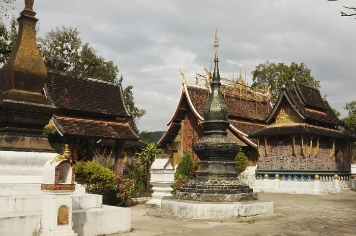 Framed Print : North Laos: The temple Wat Xieng Thong in the city of Luang Brabang