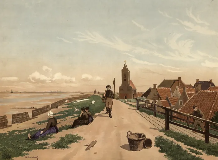 Framed Print : North Sea, beach scene near Wierum