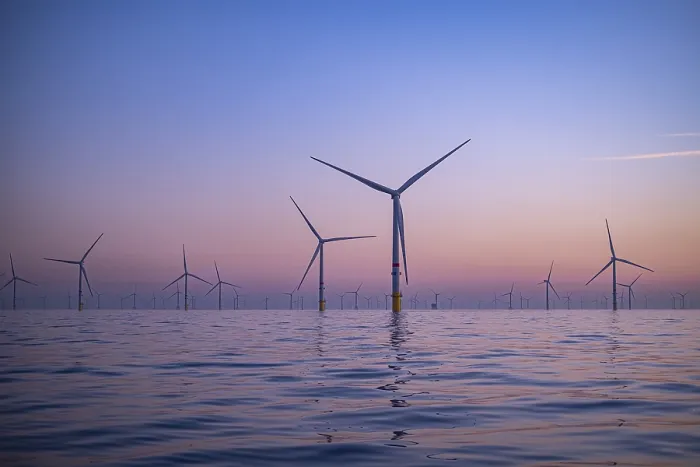 Framed Print : Norther Offshore Wind Farm near Knokke
