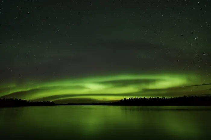 Framed Print : Northern Lights (Aurora borealis) reflected in Torneaelven Framed Print : Northern Lights (Aurora borealis) reflected in Torneaelven