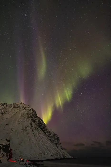 Framed Print : Northern Lights in Myrland, Lofoten