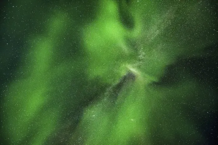 Framed Print : Northern lights in front of a starry sky