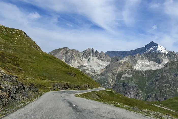 Framed Print : Northern mountain pass road from Col de l'Iseran Alpine Pass to Val d'Isere Val-d'isere Framed Print : Northern mountain pass road from Col de l'Iseran Alpine Pass to Val d'Isere Val-d'isere