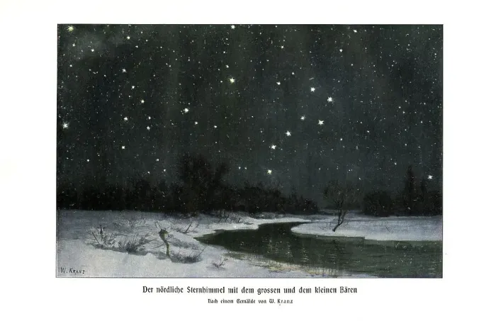 Framed Print : The northern starry sky with the Big and Little Bear Framed Print : The northern starry sky with the Big and Little Bear