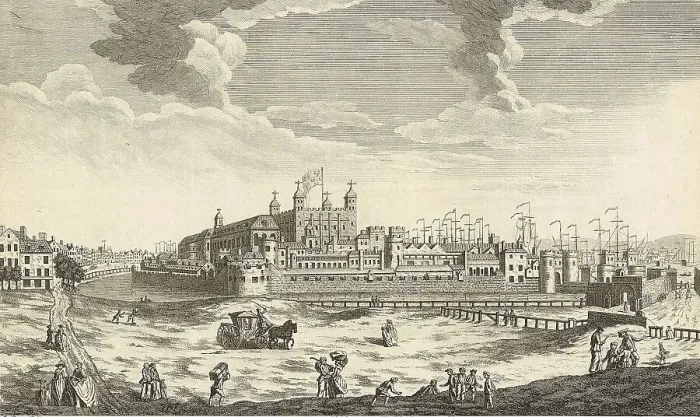 Framed Print : A Northwest View of the Tower of London