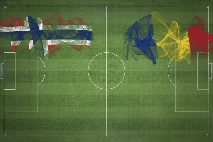 Framed Print : Norway vs Romania Soccer Match