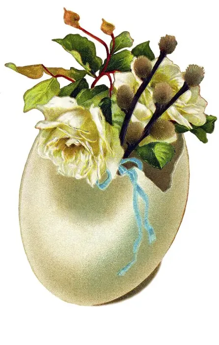 Framed Print : Nostalgic greeting card for Easter