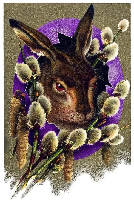 Framed Print : Nostalgic greeting card for Easter