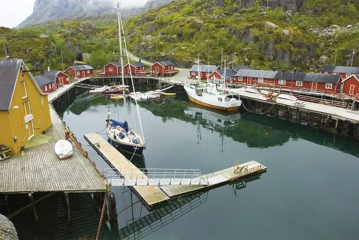 Framed Print : Nusfjord Harbour, Lofoten