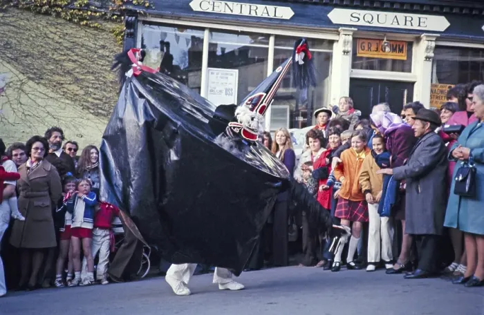 Framed Print : Obby Horse May Day Festival, Padstow, Cornwall, England, UK 1975 - The Old Oss