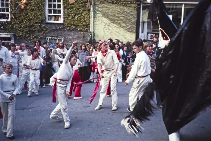 Framed Print : Obby Horse May Day Festival, Padstow, Cornwall, England, UK 1975 Framed Print : Obby Horse May Day Festival, Padstow, Cornwall, England, UK 1975