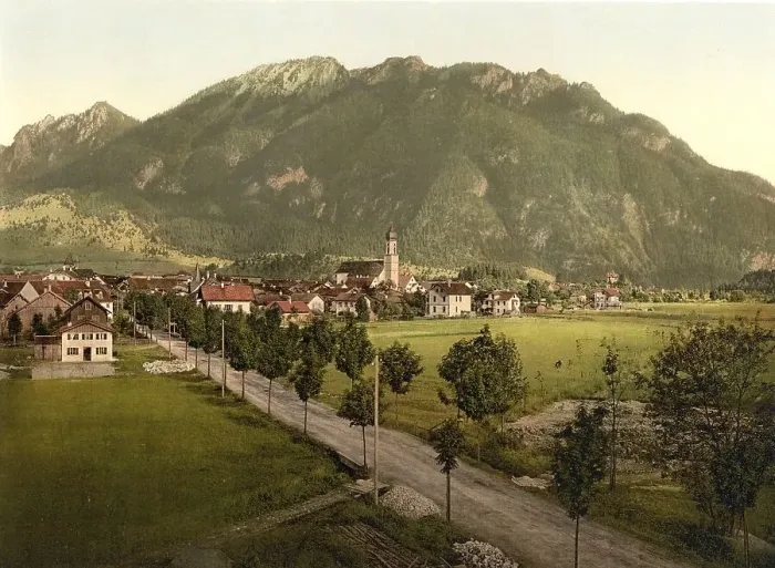 Framed Print : Oberammergau in Bavaria, c. 1890 Framed Print : Oberammergau in Bavaria, c. 1890
