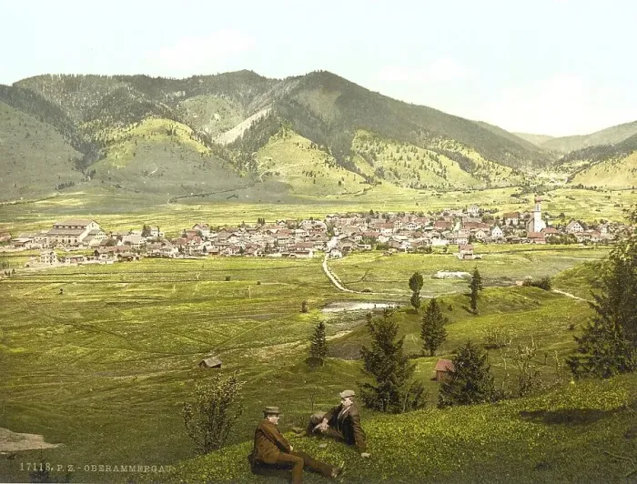 Framed Print : Oberammergau in Bavaria, c. 1890 Framed Print : Oberammergau in Bavaria, c. 1890