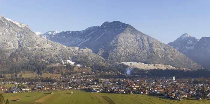 Framed Print : Oberstdorf, behind the Allgaeu Alps