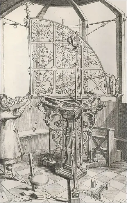 Framed Print : Observing the sky with a brass sextant