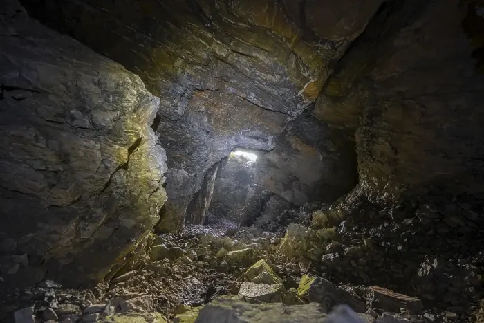 Framed Print : Obstans ice cave in Alta Pusteria