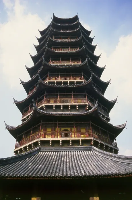 Framed Print : The octagonal North Temple Pagoda (Beisi Ta) is nine storeys and 76m high and dates from the late 10th century