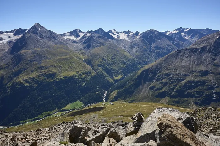 Framed Print : Oetztal mountains with Vent, vom Wildes Mannle