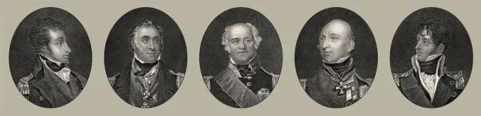 Framed Print : Offiziere der britischen Royal Navy, 18