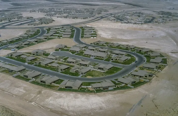 Framed Print : Oil industry in the Ras Tanura area, Dharhan Saudi Arabia, new housing estate in the desert 1979 Framed Print : Oil industry in the Ras Tanura area, Dharhan Saudi Arabia, new housing estate in the desert 1979