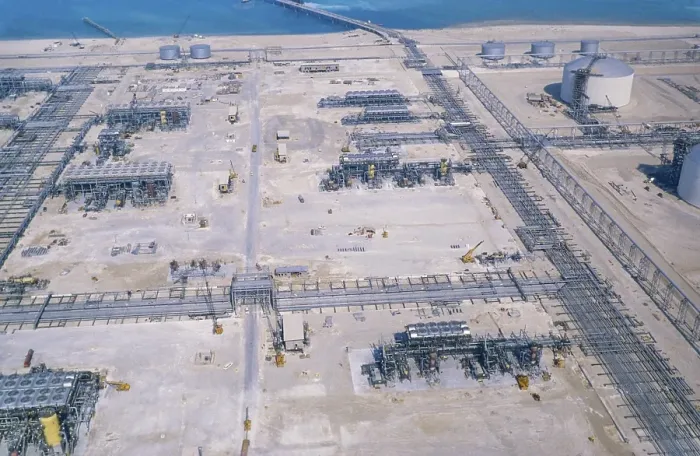Framed Print : Oil industry in the Ras Tanura area, Saudi Arabia, refinery and storage tanks under construction 1979, Asia Framed Print : Oil industry in the Ras Tanura area, Saudi Arabia, refinery and storage tanks under construction 1979, Asia