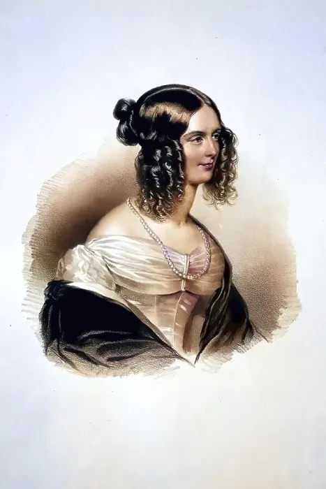 Framed Print : Oktavia Graefin Merveldt, nee Czernin (1802-1879)
