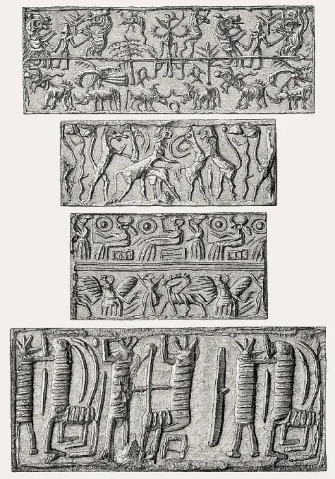 Framed Print : Old Babylonian cylinder seals, Mesopotamia Framed Print : Old Babylonian cylinder seals, Mesopotamia