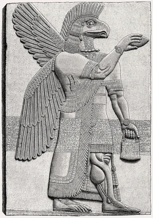 Framed Print : Old Babylonian Winged Genius, Mesopotamia Framed Print : Old Babylonian Winged Genius, Mesopotamia