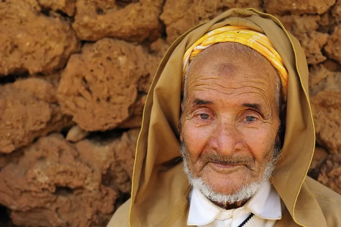 Framed Print : Old Berber man wearing a turban Framed Print : Old Berber man wearing a turban