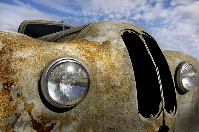 Framed Print : Old BMW junk car Framed Print : Old BMW junk car