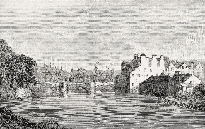 Framed Print : Old Bridge of Leith, Leith, Edinburgh