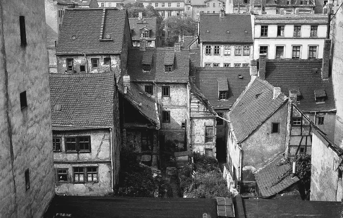 Framed Print : Old buildings, 1954, Leipzig, Seeburgviertel Framed Print : Old buildings, 1954, Leipzig, Seeburgviertel