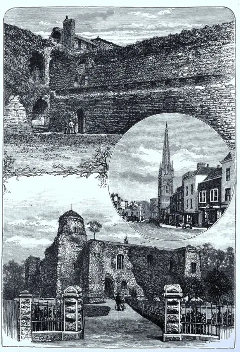 Framed Print : The Old Castle of Colchester and St Nicholas Church