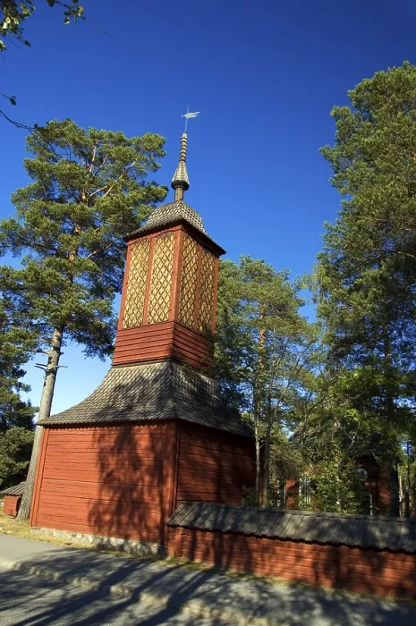 Framed Print : Old church tower, Jokkmokk, Lapland, Sweden Framed Print : Old church tower, Jokkmokk, Lapland, Sweden