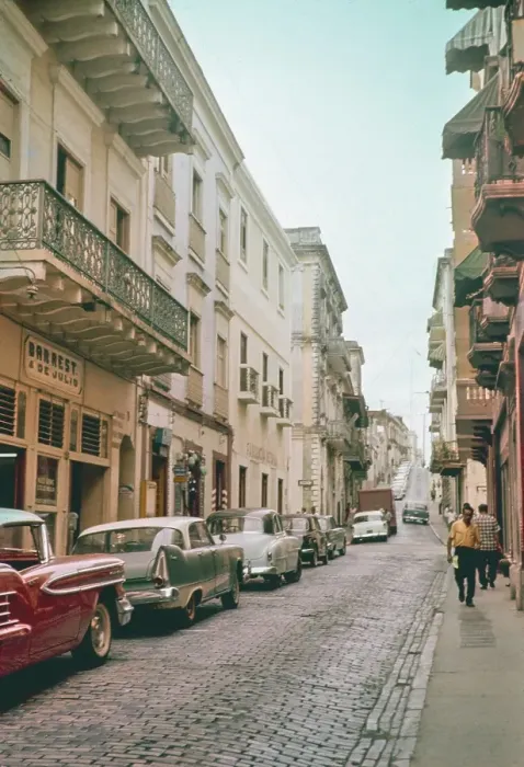 Framed Print : Old part of the city of San Juan, Puerto Rico around 1962