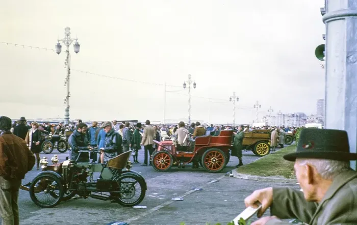 Framed Print : Old classic cars for the classic car rally from London to Brighton, Brighton, East Sussex, England, UK 1969