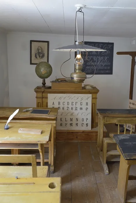 Framed Print : Old classroom in school, Scandinavia Framed Print : Old classroom in school, Scandinavia
