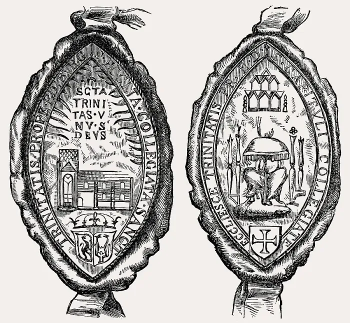 Framed Print : Old collegiate seals, Trinity College Kirk Framed Print : Old collegiate seals, Trinity College Kirk