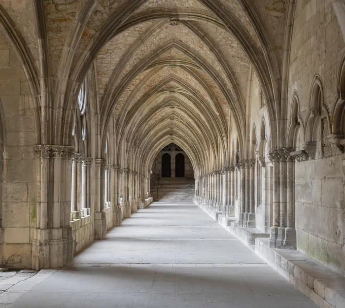 Framed Print : A old corridor with arches in Saint Etienne cathedral Framed Print : A old corridor with arches in Saint Etienne cathedral