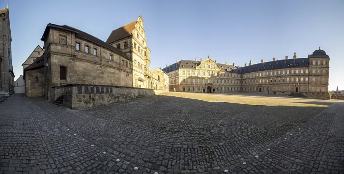 Framed Print : Old Court and New Residence in the morning light