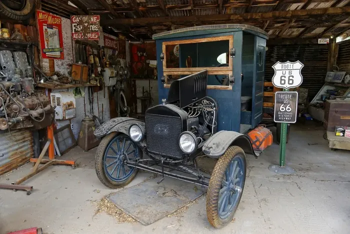Framed Print : Old Ford TT truck in a historic workshop Framed Print : Old Ford TT truck in a historic workshop