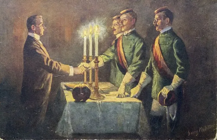 Framed Print : Old German vintage postcard Verlag Der Hofkunsthandlung Edm
