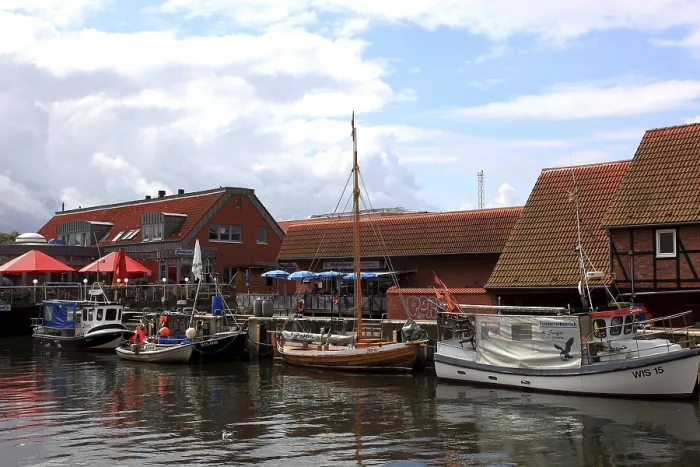 Framed Print : The Old Harbour in Wismar, Nordwestmecklenburg district