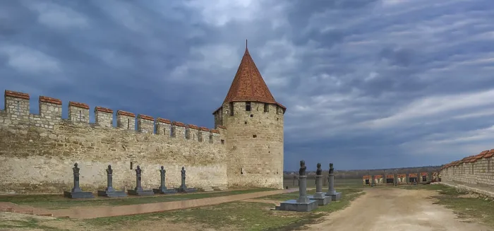 Framed Print : Old historic Fortress on the banks of the Dniester River
