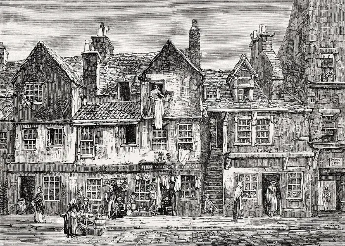 Framed Print : Old houses in the Cowgate, Edinburgh