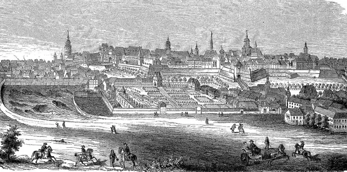 Framed Print : The Old Leipzig, Germany, digitally restored reproduction of a 19th century original