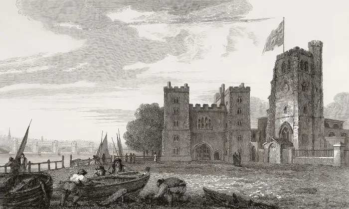 Framed Print : Old London, Lambeth Palace, 1810