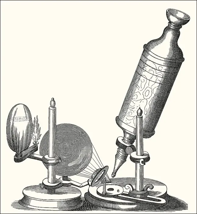 Framed Print : Old microscope, 17h century Framed Print : Old microscope, 17h century