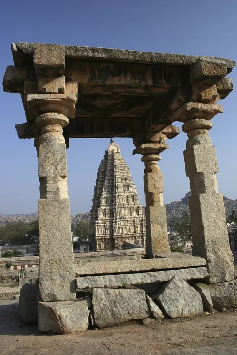 Framed Print : Old monument and Hampi temple, Hampi Vijayanagar ruins Framed Print : Old monument and Hampi temple, Hampi Vijayanagar ruins