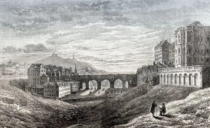 Framed Print : The old North Bridge, from the west Framed Print : The old North Bridge, from the west
